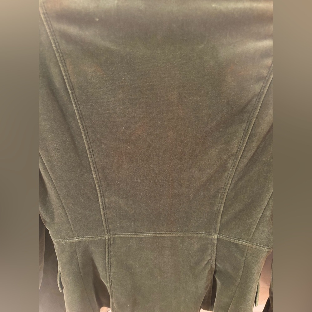 J.Crew Olive Green Velvet Blazer – Size 4 – Tailored Fit, Fully Lined - Picture 9 of 10